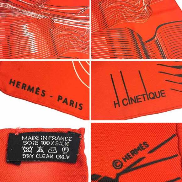 HERMES Orange Silk Scarf - Picture 3 of 3